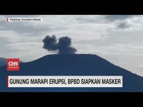Gunung Marapi Erupsi, BPBD Siapkan Masker