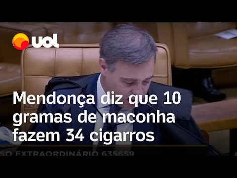 Mendonça cita estudo e diz que 10 gramas de maconha fazem 34 cigarros; veja vídeo