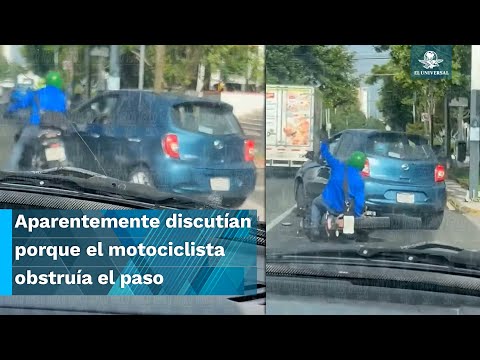 Conductor atropella a motociclista y se va tranquilamente