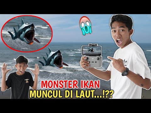 IKAN MONSTER TERTANGKAP DRONE MUNCUL DILAUT?? ARIK SAPUTRA PANIK? | Mikael TubeHD