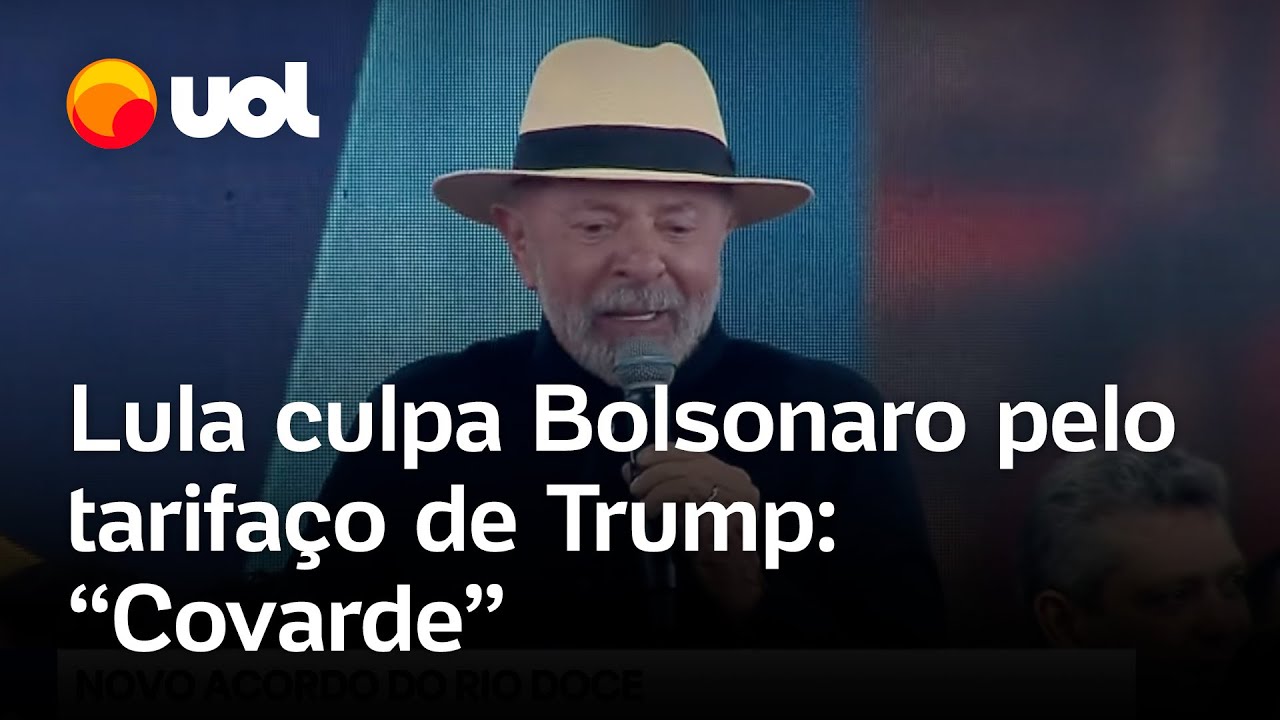Lula chama Bolsonaro de coisa covarde e culpa ex presidente pelo tarifaço de Trump no Brasil