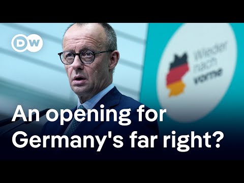 German conservative candidate Merz to demolish far-right 'firewall'? | DW News