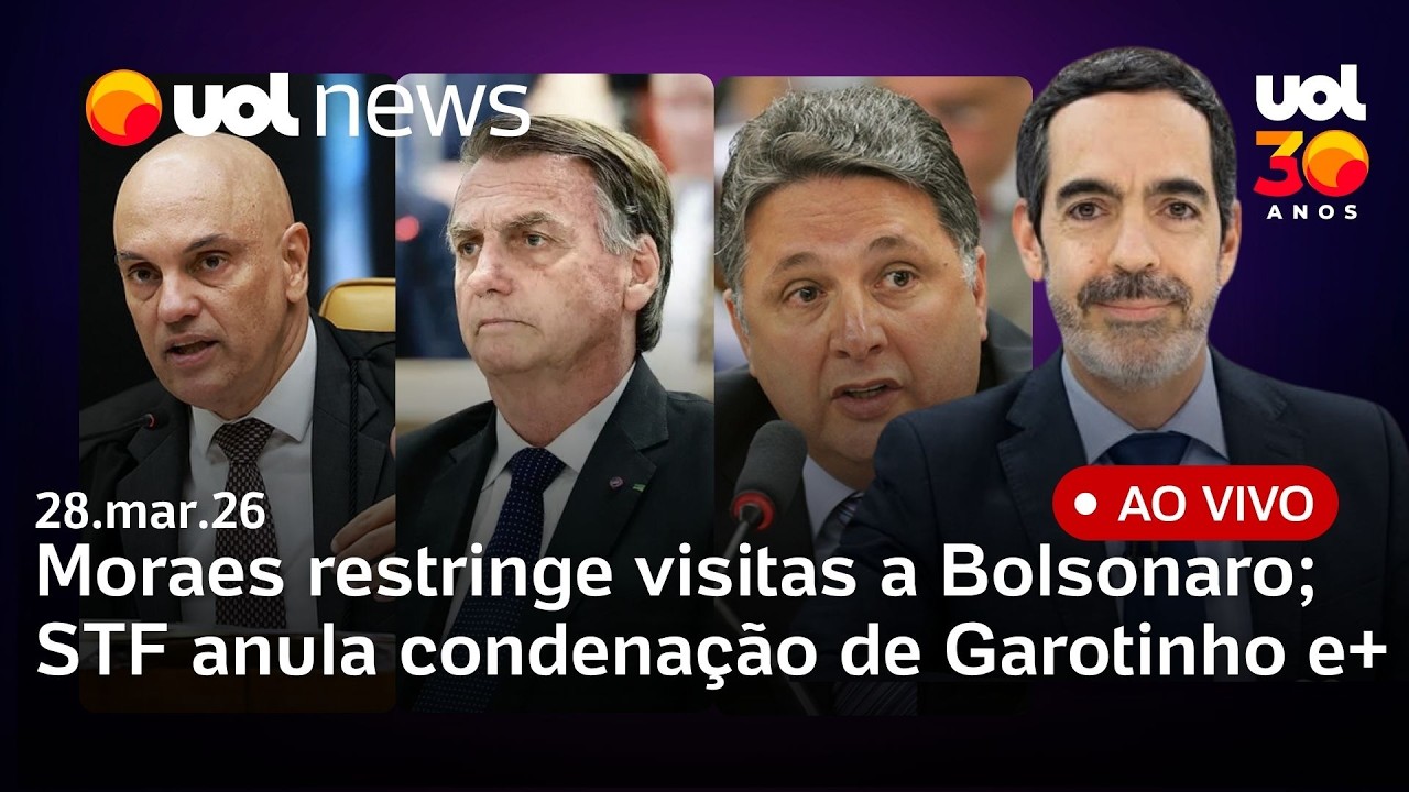 Moraes restringe visitas a Bolsonaro e proíbe drones; STF anula condenação de Garotinho; eleições e+