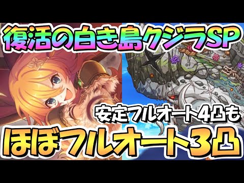 【プリコネR】復活の白き島クジラSPECIALフルオート4凸編成とほぼフルオート3凸編成紹介！【難易度SP】【オーマの水からっぽ大作戦】