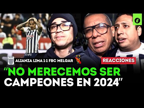 ¿Adiós título? REACCIONES de HINCHAS BLANQUIAZULES tras ALIANZA LIMA 1-1 MELGAR | Depor