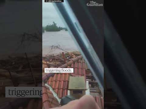 Stranded couple in flood-hit Brazil rescued by helicopter