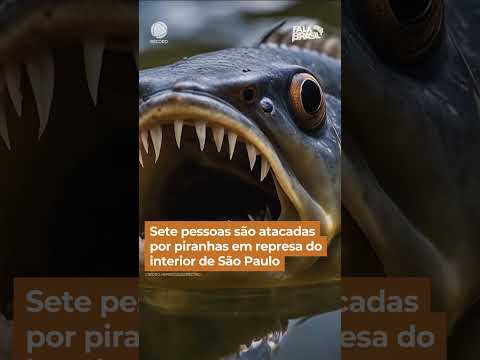 Sete pessoas são atacadas por piranhas em uma represa no interior de São Paulo #Shorts #FalaBrasil