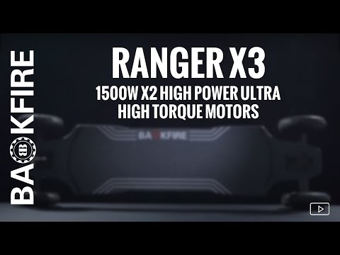 Backfire Ranger X3 All Terrain Electric Skateboard with 1500W X2 High Power Ultra High Torque Motors