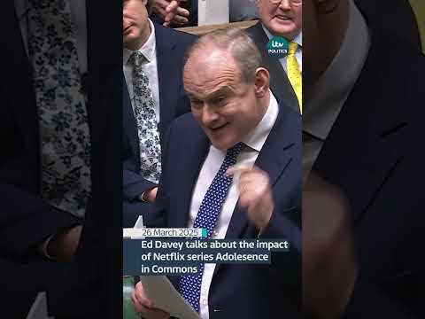 Ed Davey talks about the impact of Netflix series Adolescence in the House of Commons #politics