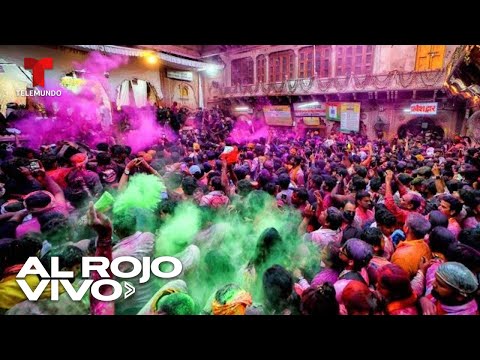 EN VIVO: India celebra el colorido Festival de Holi | Al Rojo Vivo | Telemundo