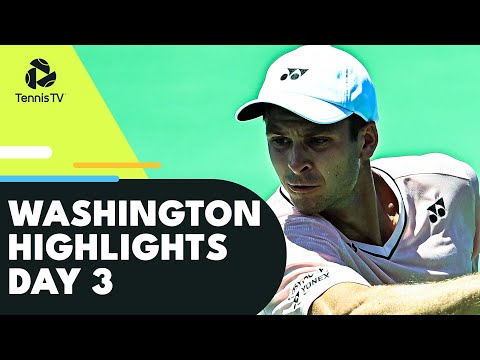 Hurkacz Faces Ruusuvuori; Kyrgios, Fritz & Shapovalov & In Action | Washington 2022 Day 3 Highlights