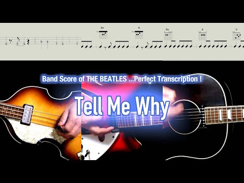 Score / TAB : Tell Me Why- The Beatles - guitar, bass, drums