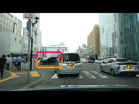 対向車が右折の早曲がりで暴走 [ 札幌市 4K/60p 車載動画]