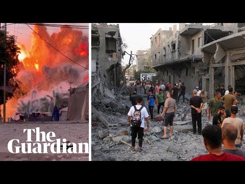 Gaza: Palestinians search through rubble after Israeli strike in Deir al-Balah
