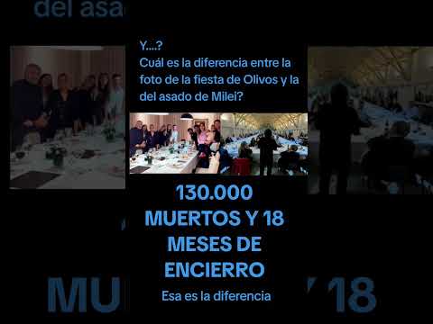 La diferencia entre la foto de Olivos de Alberto Fernandez y la del asado de Javier Milei