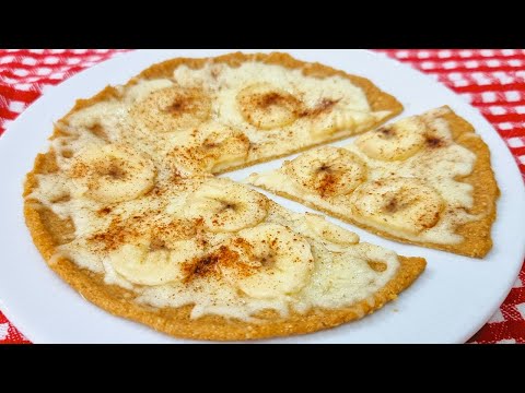Pizza de Banana com MENOS CARBOIDRATOS na Frigideira! Barata, Fácil e Deliciosa (Sem Trigo)