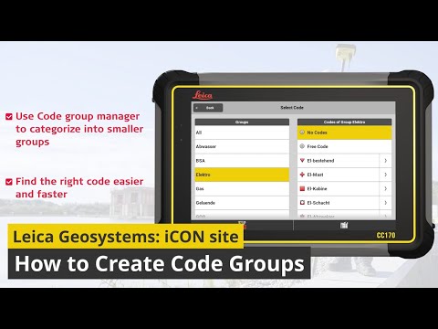 Leica iCON site: How to Create Code Groups