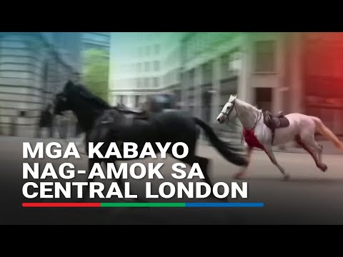Mga kabayong militar nag-amok sa central London, 4 katao sugatan | ABS-CBN News