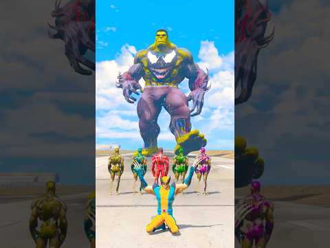 GIANT <strong>VENOM</strong>-HULK SAVES WOLVERINE #shorts