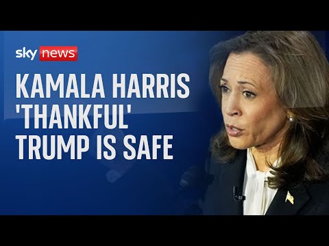 Vice President Kamala Harris 'thankful' Donald Trump is safe after 'assassination attempt'