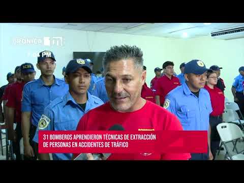 Certifican a 31 Bomberos de Nicaragua para el rescate de personas en accidentes de tráfico