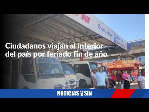 Ciudadanos viajan al interior por feriado Año Nuevo