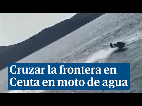 Carreras de motos de agua a 4.000 euros para saltarse la frontera de Ceuta a toda velocidad