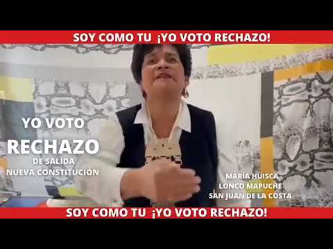 #breakingnews Lonco Huisca las MUJERES MAPUCHES votan #rechazo