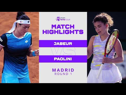 Ons Jabeur vs. Jasmine Paolini | 2022 Madrid Round 1 | WTA Match Highlights