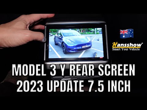 Tesla Model 3 Y Rear Screen Installation Guide Hansshow 7.5 Inch 2023