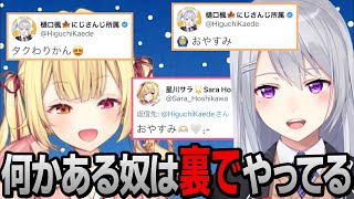 「SNSでイチャイチャする奴なんもない」と言った配信の後にTwitterで星川とイチャイチャするでろーん【星川サラ/樋口楓/桜凛月/にじさん