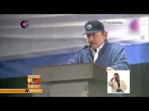 Exige presidente de Nicaragua fin del bloqueo a Cuba