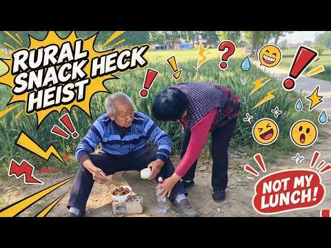 Elderly man caught drinking while working in the fields.