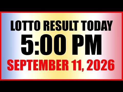 Lotto Result Today 5pm Draw September 11, 2026 Swertres EZ2 PCSO