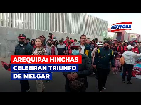Arequipa: Hinchas celebran triunfo de Melgar por 2-0 ante Sporting Cristal por la semifinal de ida