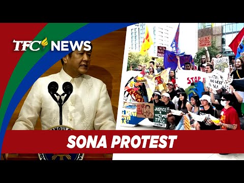 Fil-Canadians hold protest in Vancouver after Marcos SONA | TFC News British Columbia, Canada