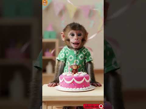 “Monkey’s Cutest Birthday Ever! 🎂🐵💖”