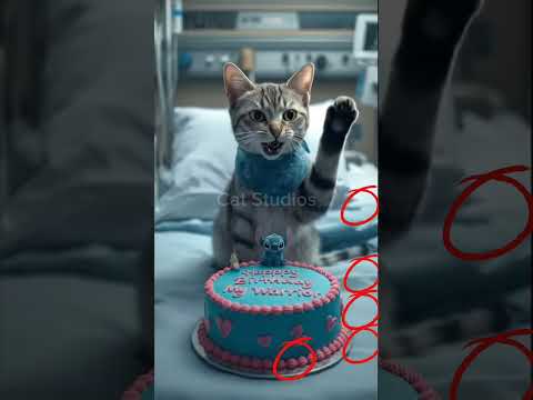 #happybirthday #funny #kitten #animalintelligence #kucing #cute #cat #cake #aicats #shorts #short #o