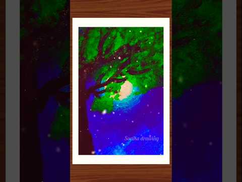 Easy scenery painting 🖌️🎨#scenery #oilpainting #art #colorpenting #kidsdrawing #shortvideo #trending