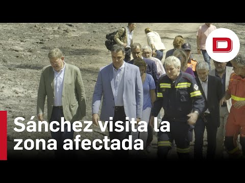 Sánchez visita zona afectada por el incendio en el término municipal de Teresa