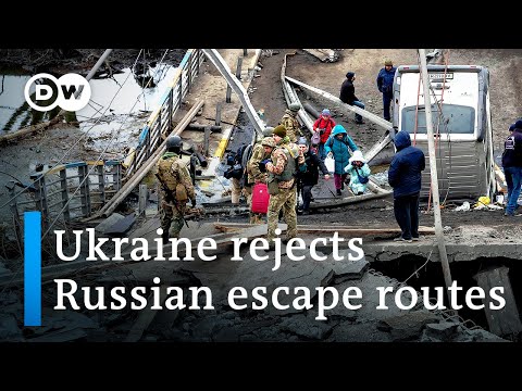 Ukraine says Russian escape routes lead only to Russia and Belarus | DW News