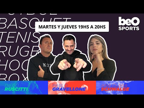 Beo Sports con Ana Clara Schwalge, Diego Ruscitti y Pablo Gravellone.