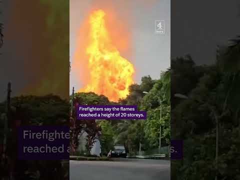 Flaming gas pipe inferno injures more than 100 in Malaysia