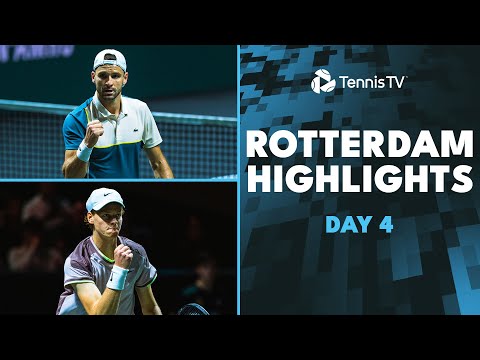 Sinner Battles Monfils; Rune, Hurkacz, Dimitrov & More Feature | Rotterdam 2024 Day 4 Highlights