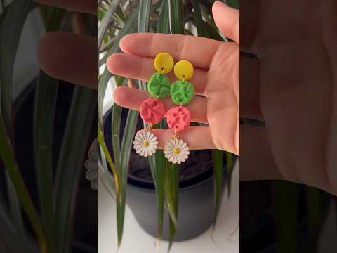 DIY summer earrings #diy #polymerclayearrings #summershorts