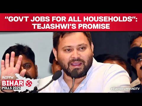Bihar Elections 2025 | Tejashwi Yadav's Big Bihar Promise: "Government Job For All Households"