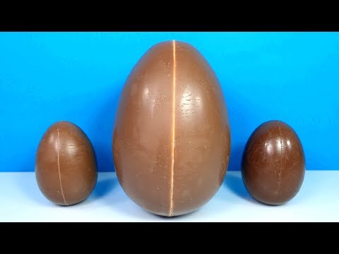 Giant surprise egg and 2 small eggs with toys