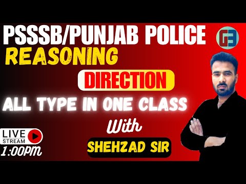 Punjab Police Constable || Reasoning Special Class || Best 100 Direction mcq ||by Gillz Mentor