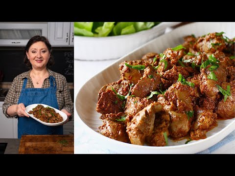 Prânz complet în 20 de minute - ficăței de pui cu usturoi, piure și salată, în același timp! 