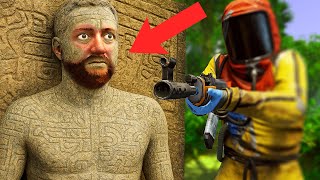 YouTube thumbnail for Memeio's video titled 'I Used Camouflage in Rusts Jungle'